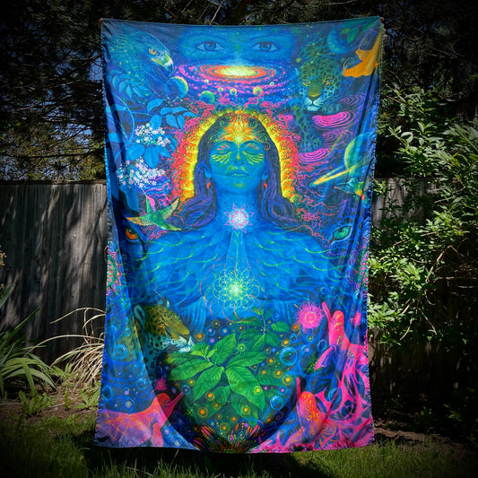 FELIX PINCHI AGUIRRE Divine Connection Tapestry (UV Reactive)
