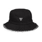 Fractal Visions Distressed denim bucket hat